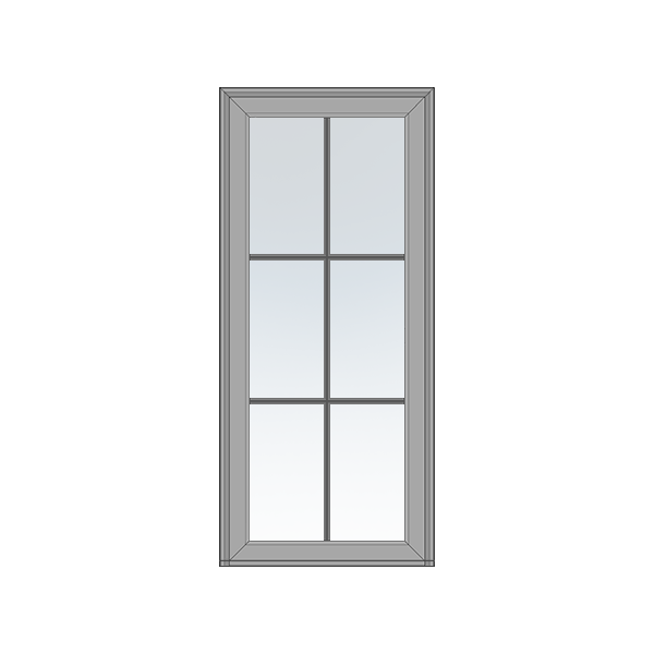Facadedør 1 glas 6 felter Svendborg Vinduer