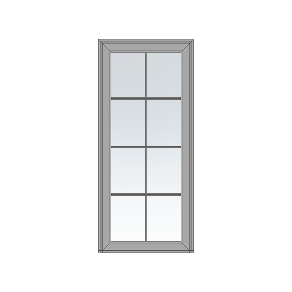 Facadedør 1 glas 8 felter Svendborg Vinduer